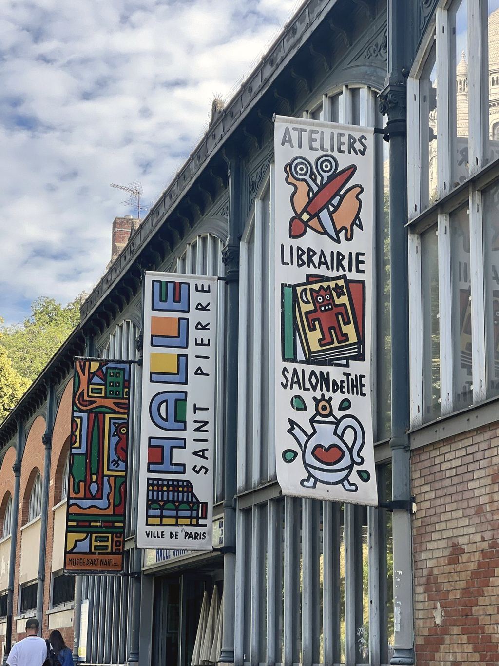 The colourful Halle Saint-Pierre art hall at the foot of Montmartre, Paris