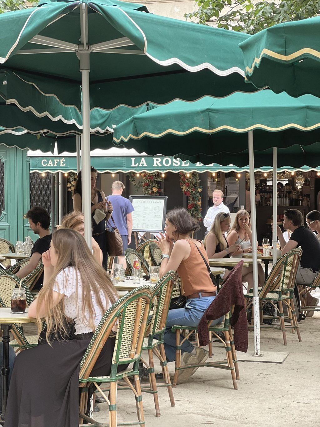 A Paris café terrace, checked this month